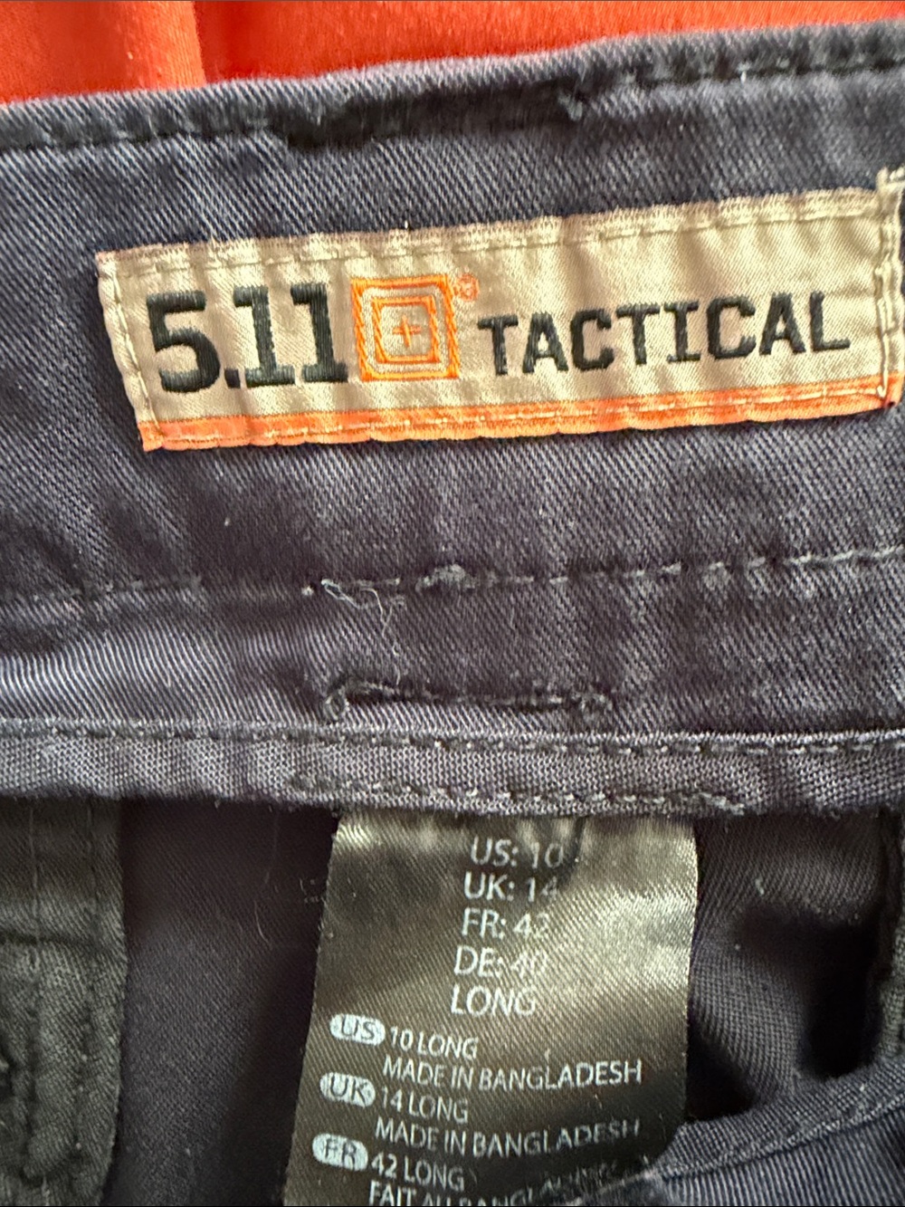 5.11 Tactical Navy Pants with Orange Accents